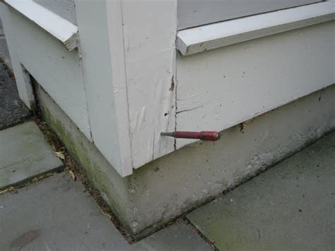 masonry house metal trim batten repair|how to repair exterior trim.